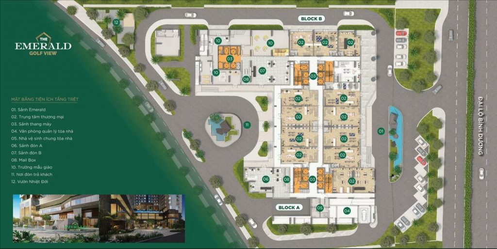 hệ thống tiện ích emerald golf view